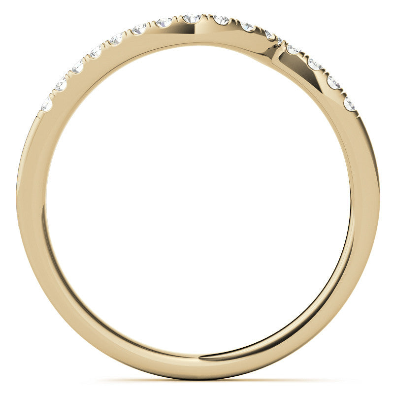 Round Brilliant Moissanite Split Shank Bypass Engagement Ring