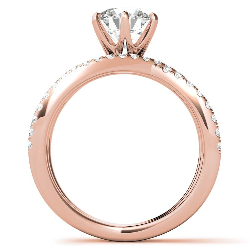 Round Brilliant Moissanite Multi-Band Engagement Ring