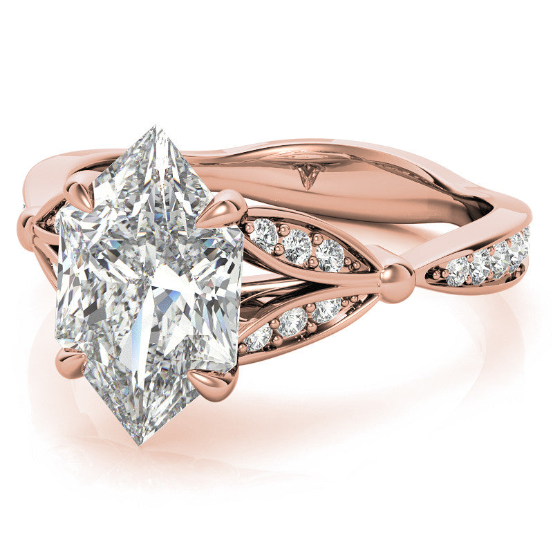 Duchess Marquise Floral Inspired Moissanite Engagement Ring