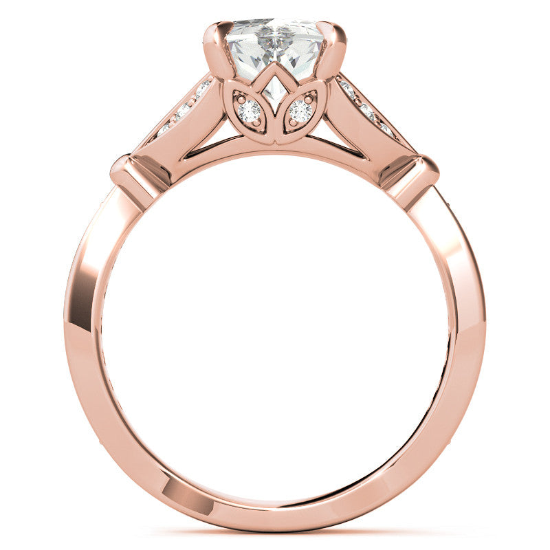 Duchess Marquise Floral Inspired Moissanite Engagement Ring