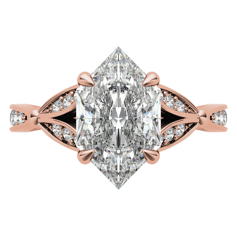 Duchess Marquise Floral Inspired Moissanite Engagement Ring