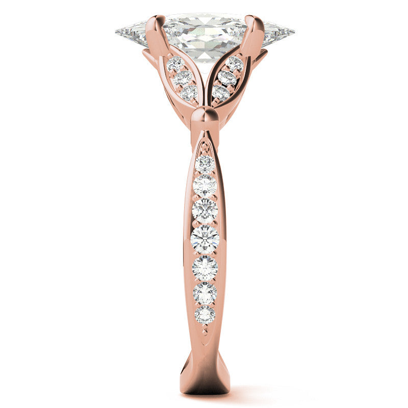 Duchess Marquise Floral Inspired Moissanite Engagement Ring