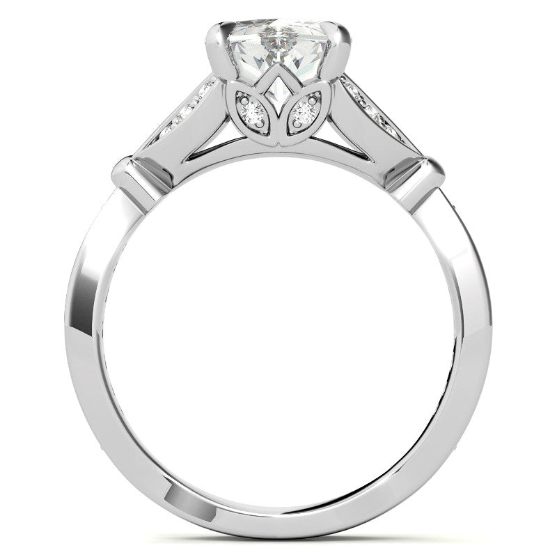 Duchess Marquise Floral Inspired Moissanite Engagement Ring
