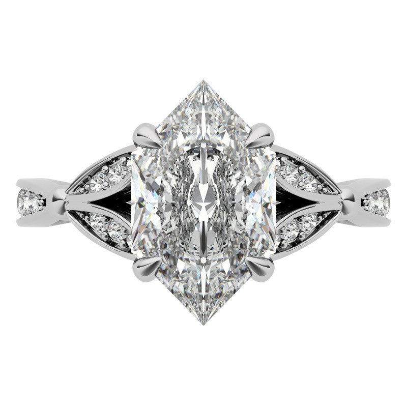 Duchess Marquise Floral Inspired Moissanite Engagement Ring