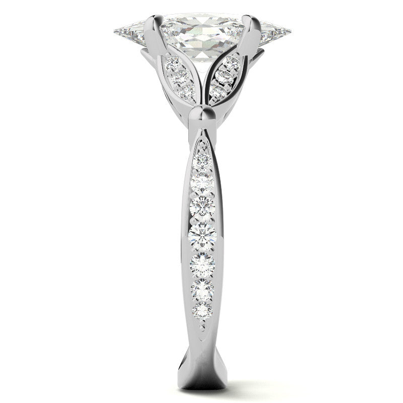 Duchess Marquise Floral Inspired Moissanite Engagement Ring