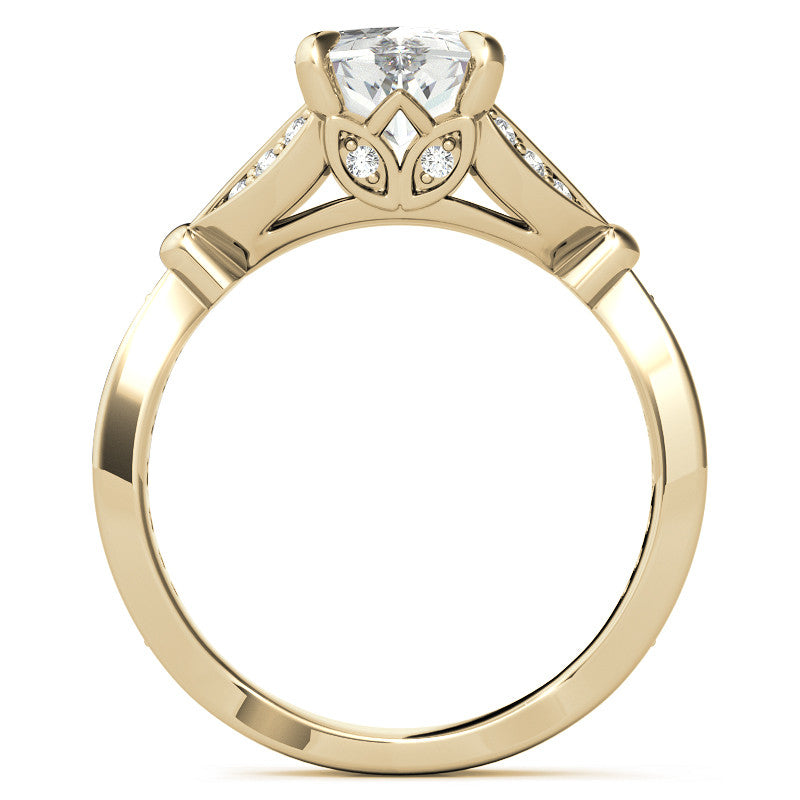 Duchess Marquise Floral Inspired Moissanite Engagement Ring