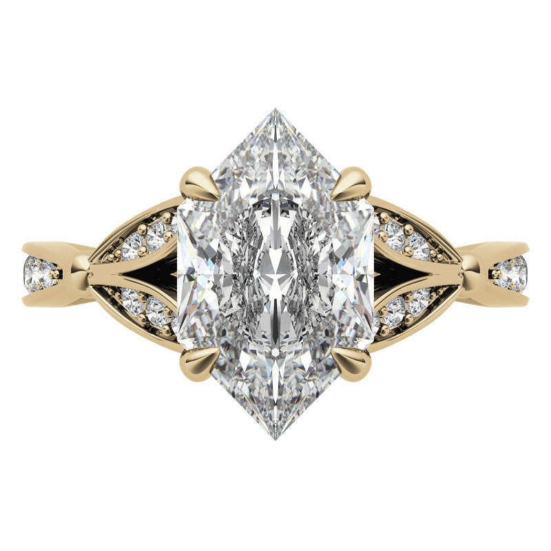 Duchess Marquise Floral Inspired Moissanite Engagement Ring