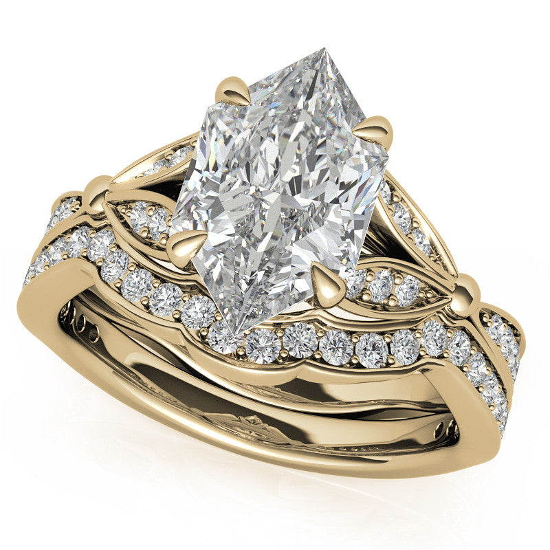 Duchess Marquise Floral Inspired Moissanite Engagement Ring