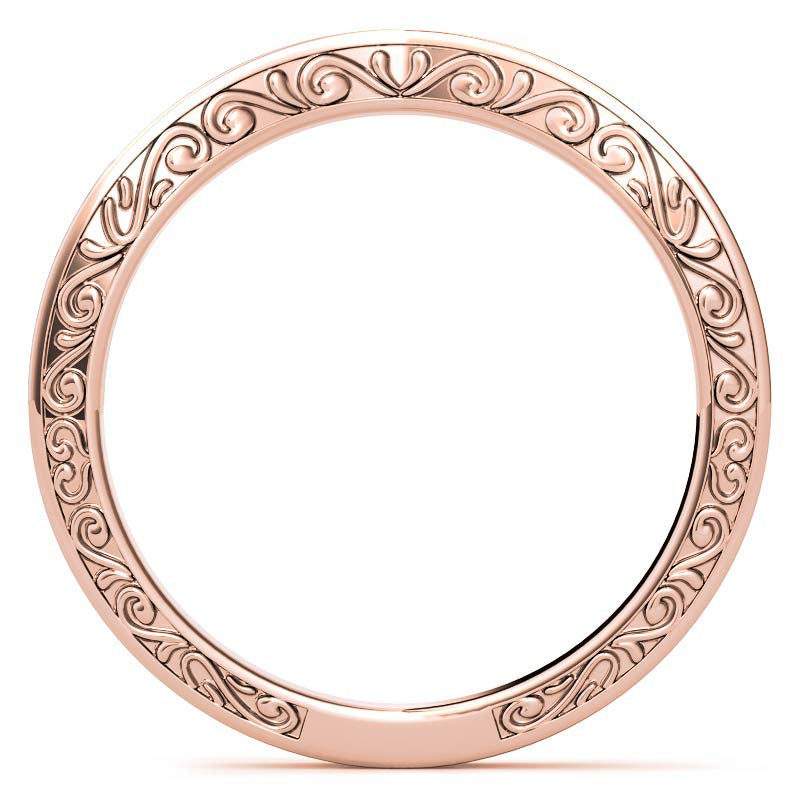 Round Brilliant Moissanite Antique Celtic Knot Engagement Ring