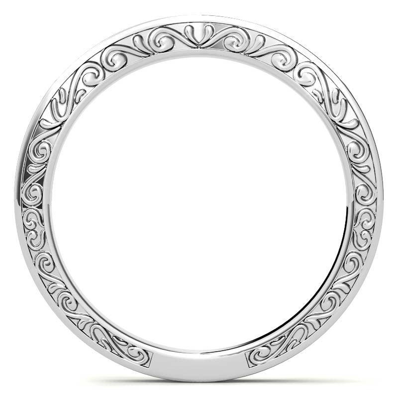 Round Brilliant Moissanite Antique Celtic Knot Engagement Ring