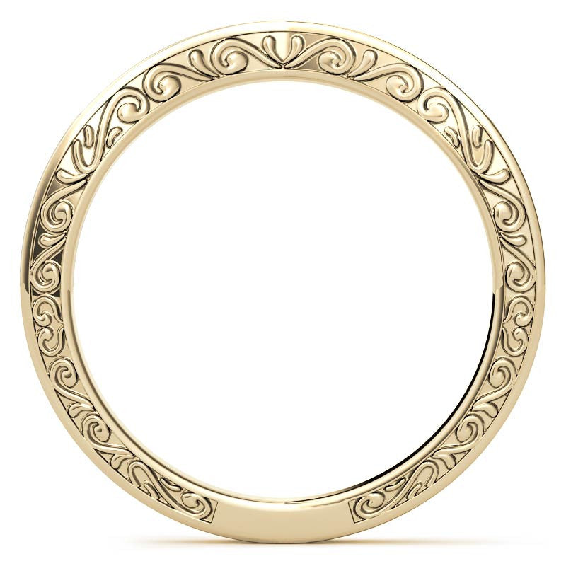 Round Brilliant Moissanite Antique Celtic Knot Engagement Ring