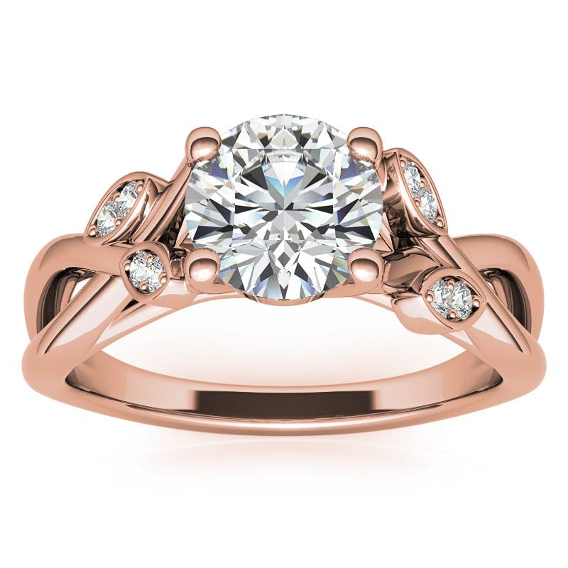 Floral Inspired Trellis Ivy Moissanite Engagement Ring