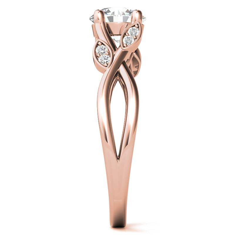 Floral Inspired Trellis Ivy Moissanite Engagement Ring