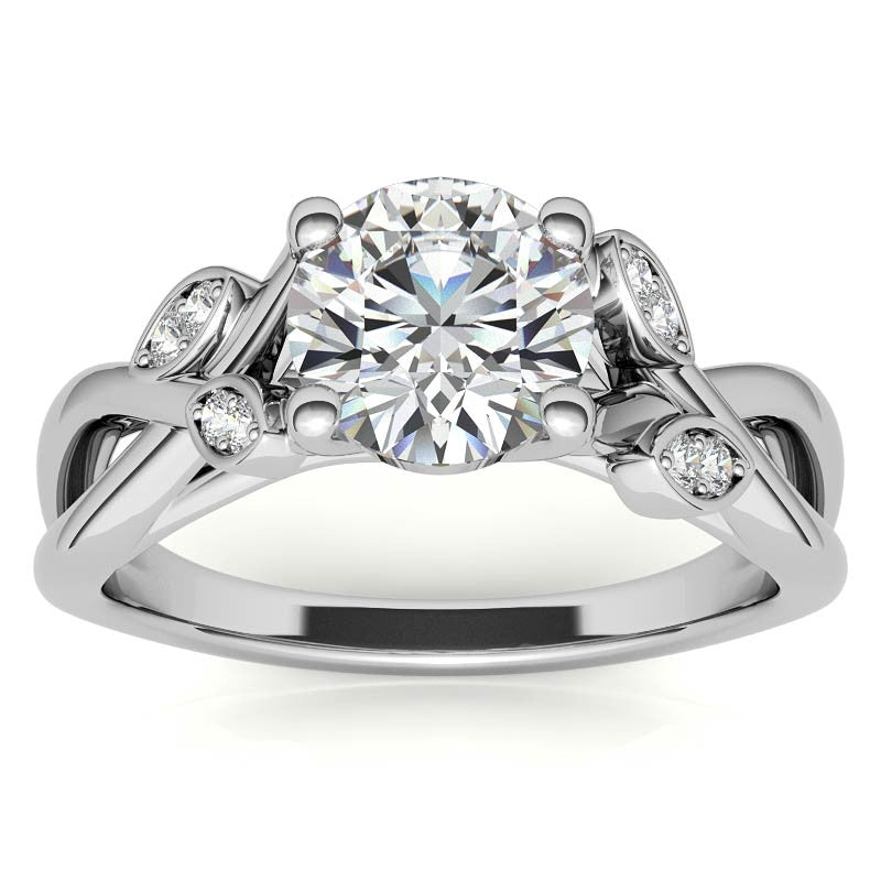 Floral Inspired Trellis Ivy Moissanite Engagement Ring