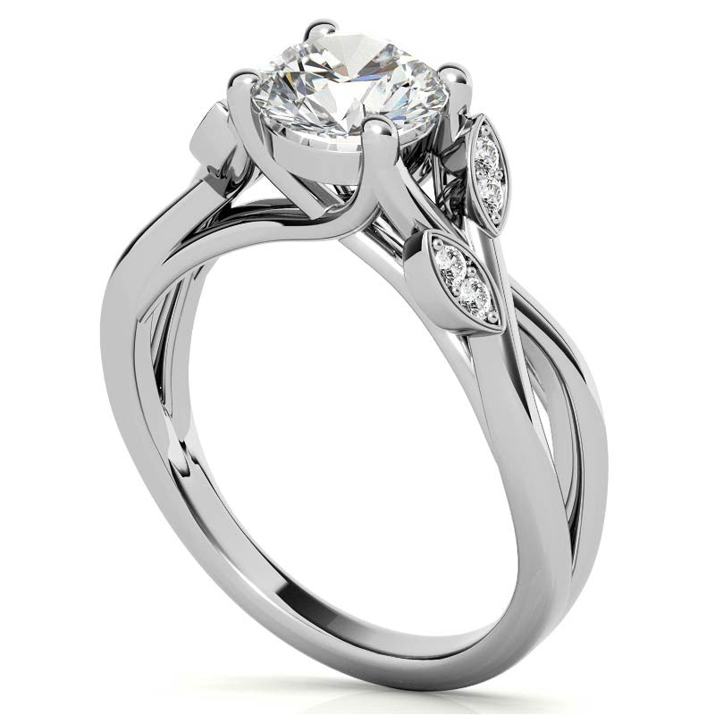 Floral Inspired Trellis Ivy Moissanite Engagement Ring