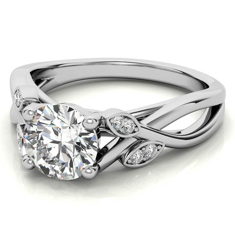 Floral Inspired Trellis Ivy Moissanite Engagement Ring