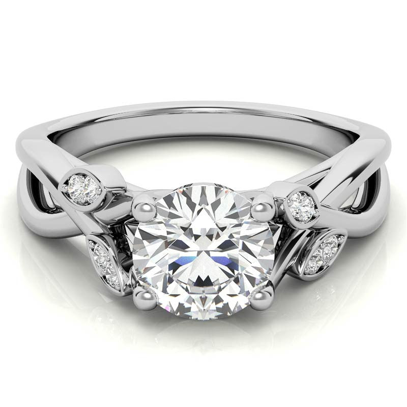 Floral Inspired Trellis Ivy Moissanite Engagement Ring