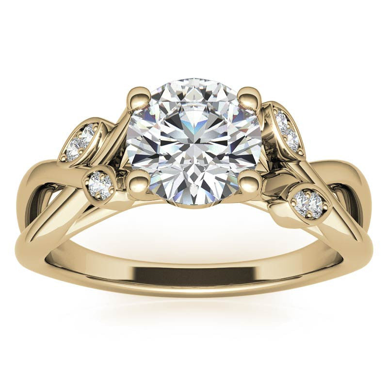 Floral Inspired Trellis Ivy Moissanite Engagement Ring