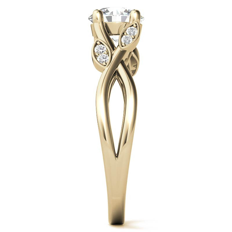 Floral Inspired Trellis Ivy Moissanite Engagement Ring