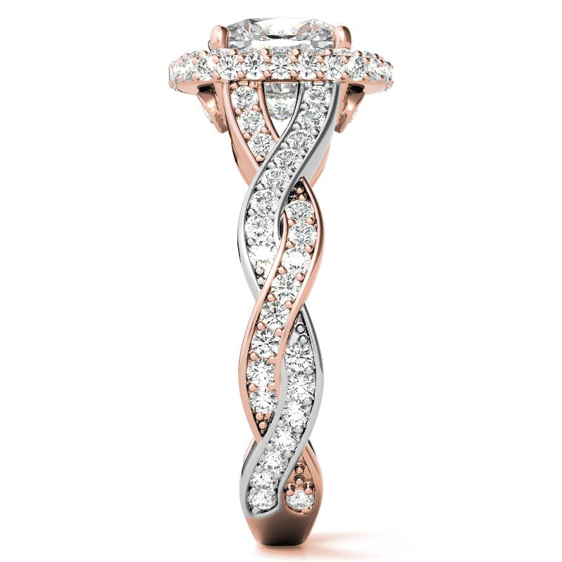 Cushion Halo Infinity Moissanite Engagement Ring