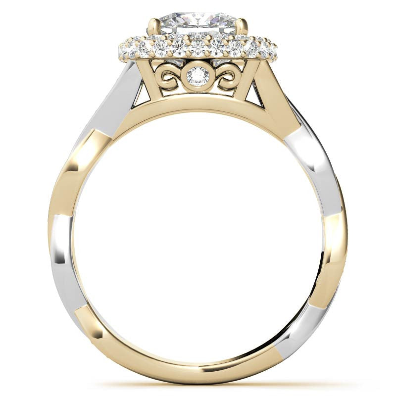 Cushion Halo Infinity Moissanite Engagement Ring