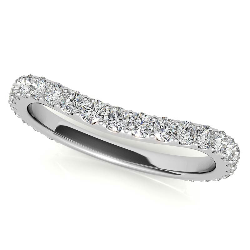 Round Hidden Halo 3-Stone Moissanite Engagement Ring