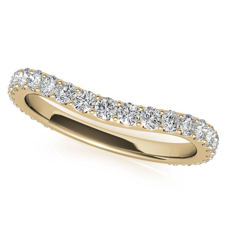 Round Hidden Halo 3-Stone Moissanite Engagement Ring