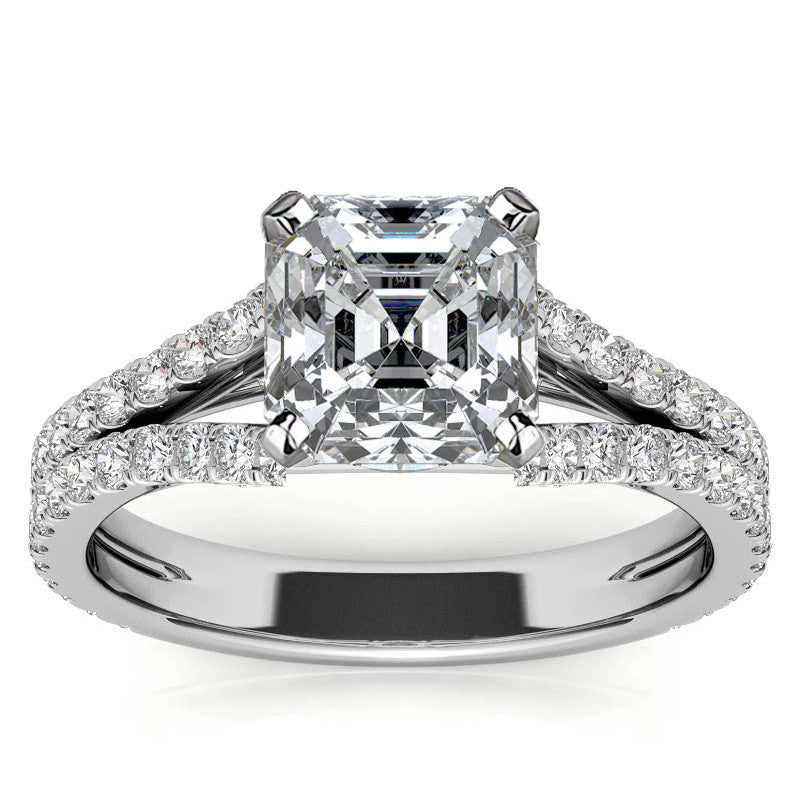 Split Shank Moissanite Engagement Ring