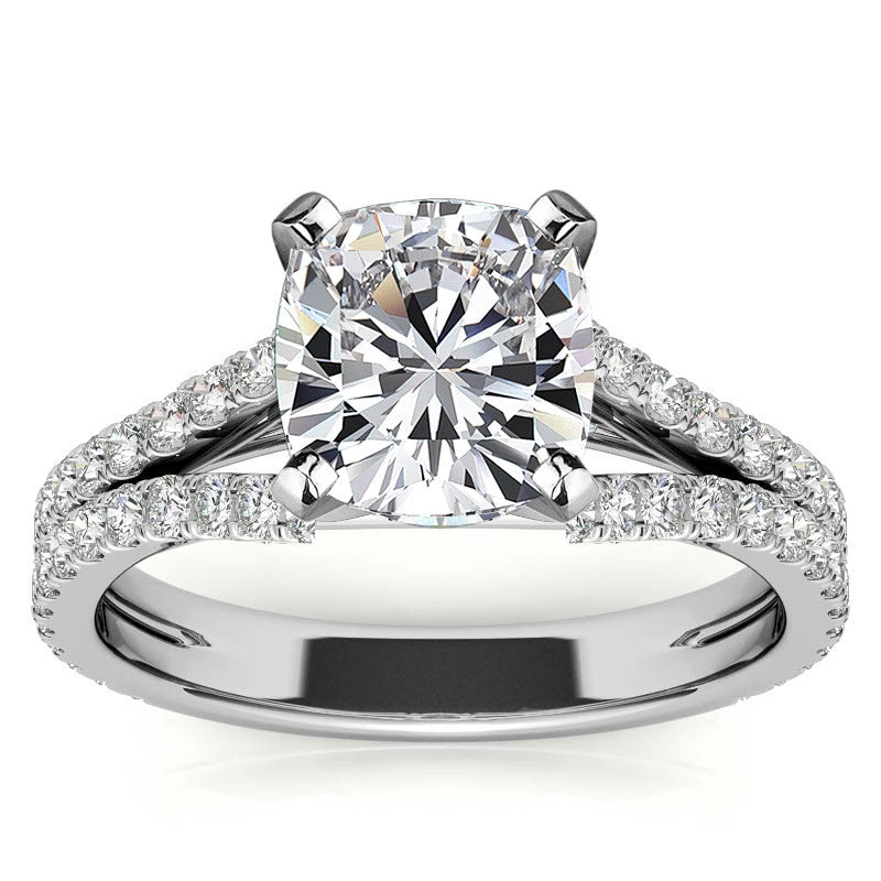 Split Shank Moissanite Engagement Ring