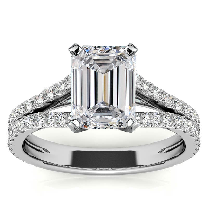 Split Shank Moissanite Engagement Ring