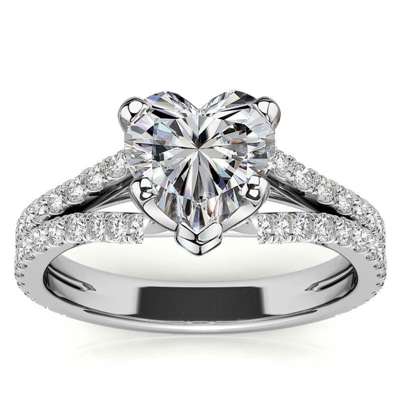 Split Shank Moissanite Engagement Ring