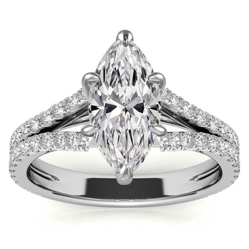 Split Shank Moissanite Engagement Ring