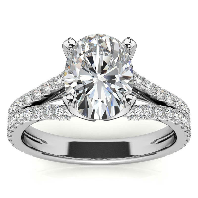 Split Shank Moissanite Engagement Ring