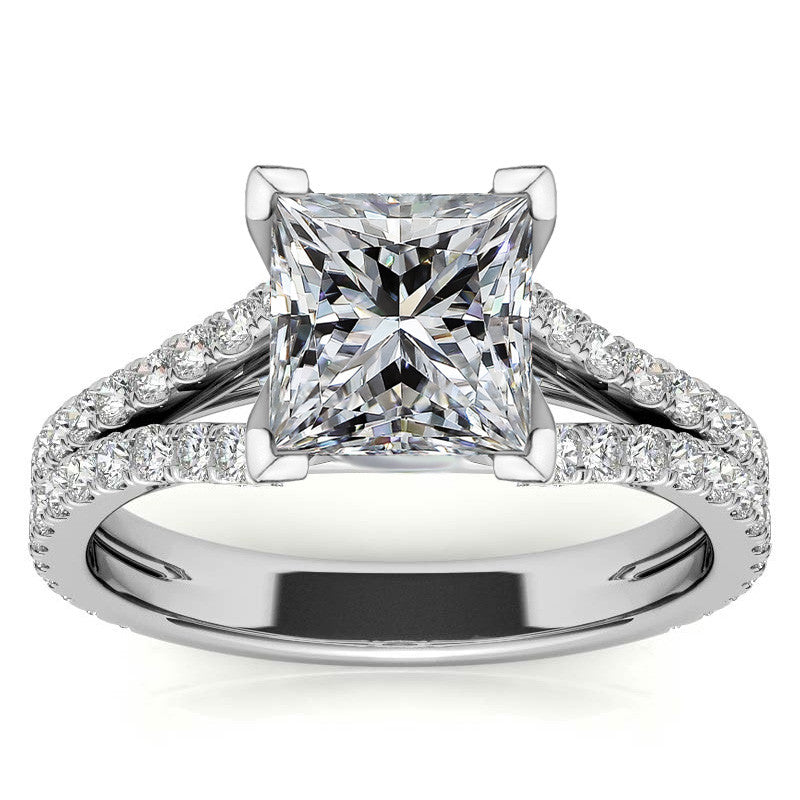 Split Shank Moissanite Engagement Ring