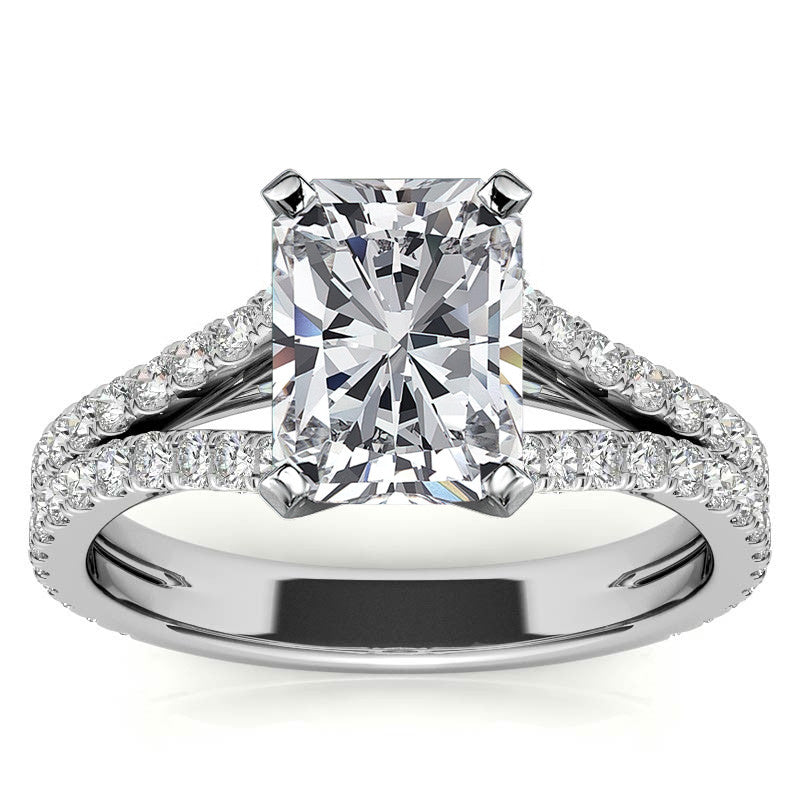 Split Shank Moissanite Engagement Ring