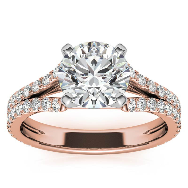 Split Shank Moissanite Engagement Ring