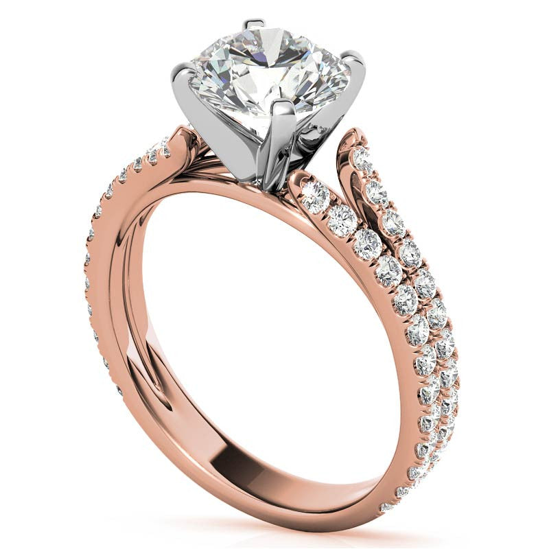 Split Shank Moissanite Engagement Ring