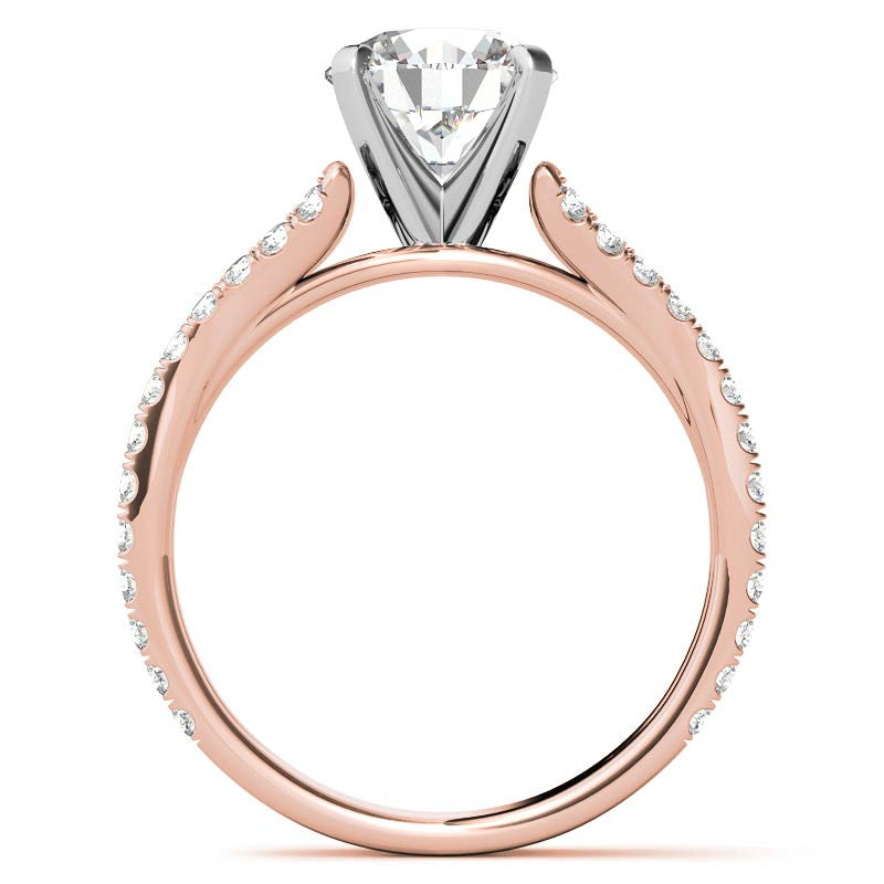 Split Shank Moissanite Engagement Ring