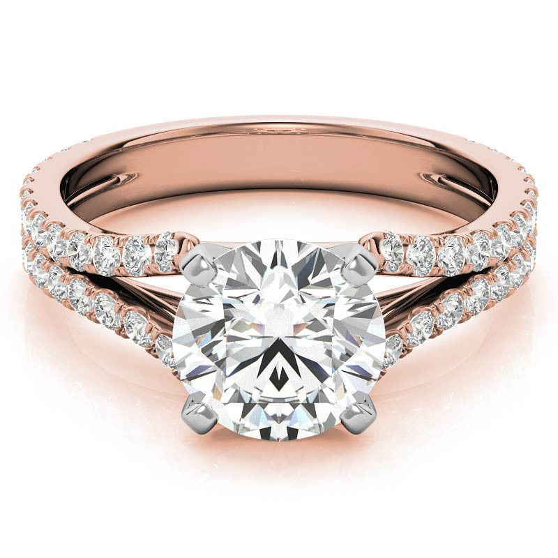 Split Shank Moissanite Engagement Ring