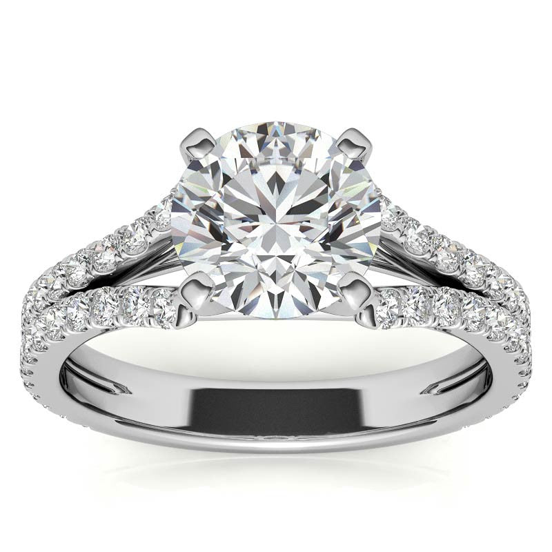 Split Shank Moissanite Engagement Ring