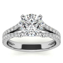 Split Shank Moissanite Engagement Ring