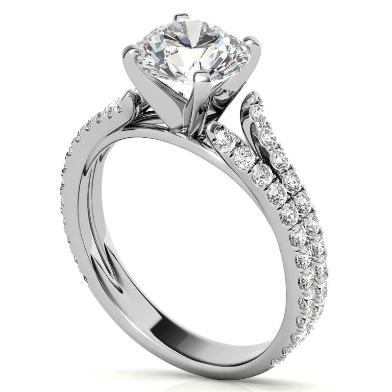 Split Shank Moissanite Engagement Ring