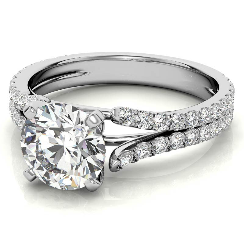 Split Shank Moissanite Engagement Ring