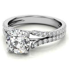 Split Shank Moissanite Engagement Ring