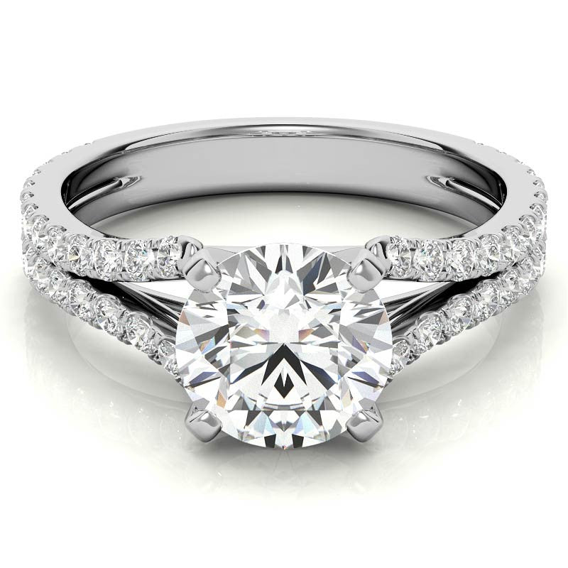 Split Shank Moissanite Engagement Ring