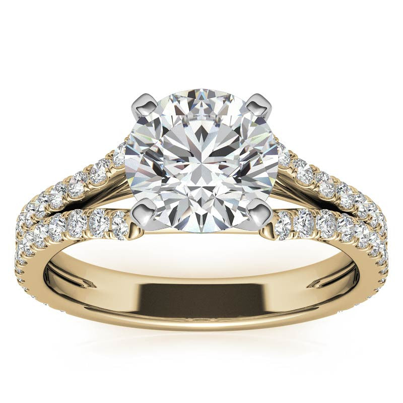 Split Shank Moissanite Engagement Ring