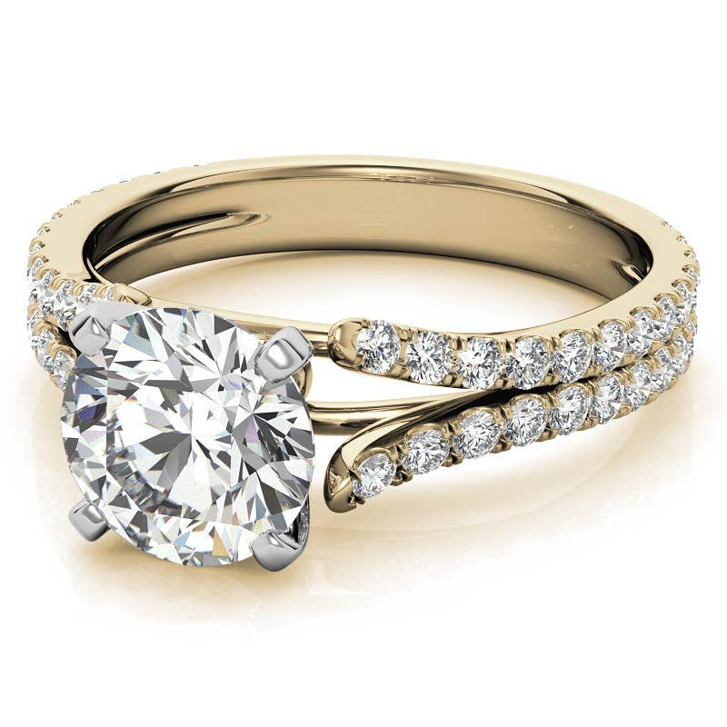 Split Shank Moissanite Engagement Ring