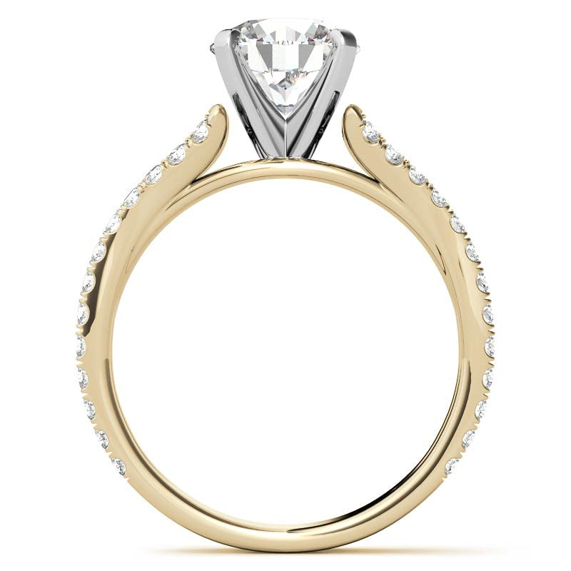 Split Shank Moissanite Engagement Ring