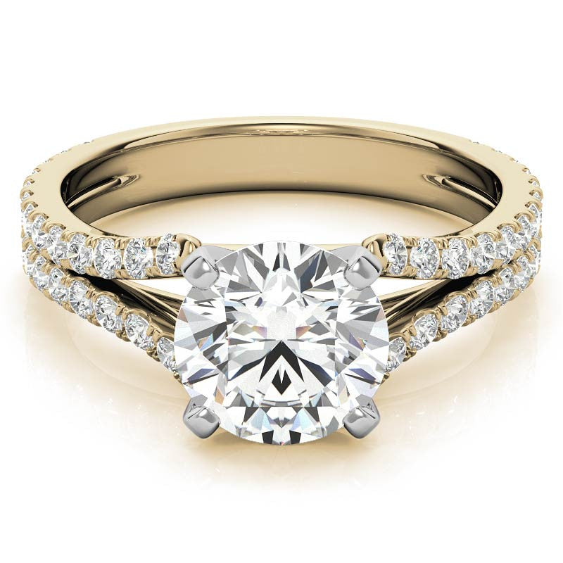 Split Shank Moissanite Engagement Ring