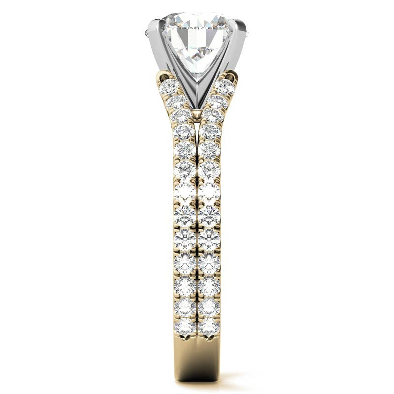 Split Shank Moissanite Engagement Ring